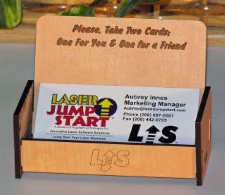 Business Card Holder made with Laser Jump Start's Laser Jump Start Vol. I.I